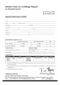 Master Class Registration form