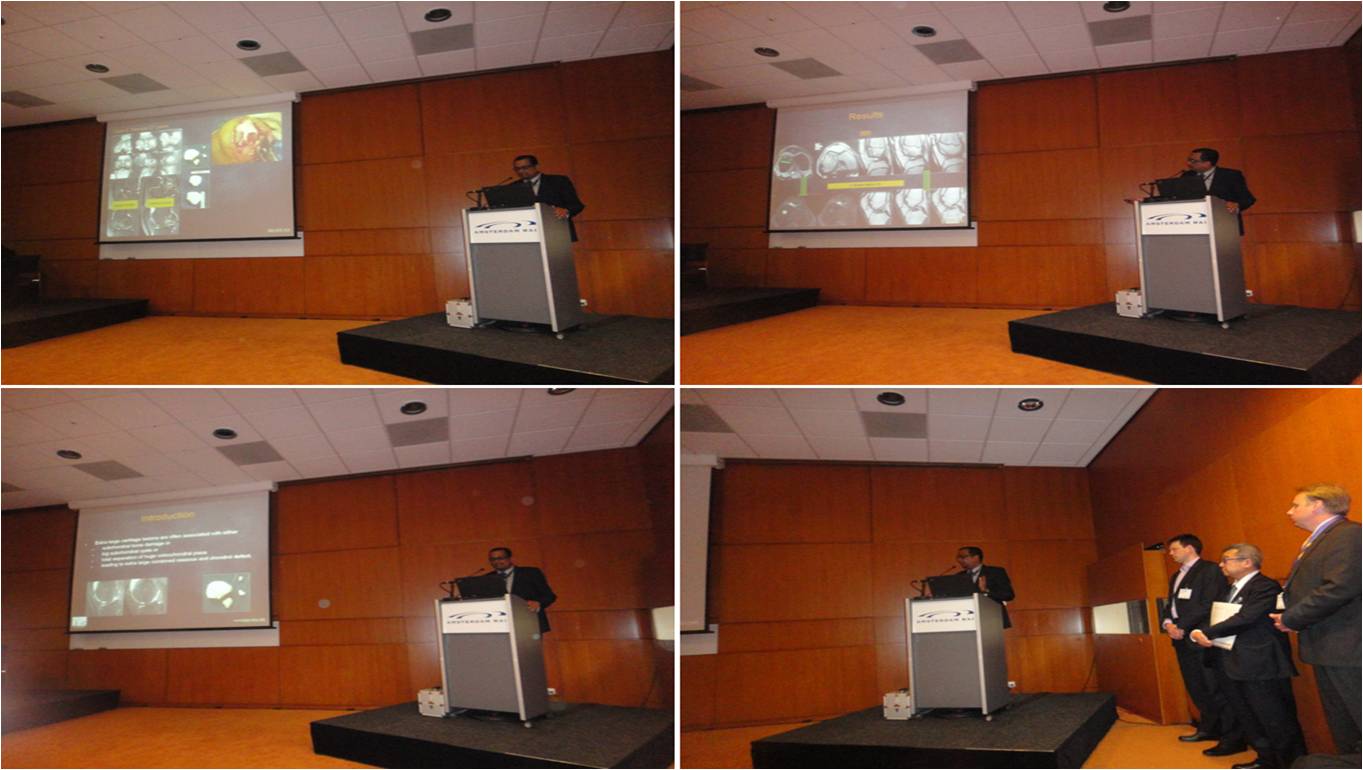 Dr Goyal presenting The Overlay ACI tech at Amsterdam
